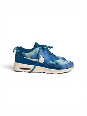 Nike Blue and Teal Tie-Dye Running Sneakers